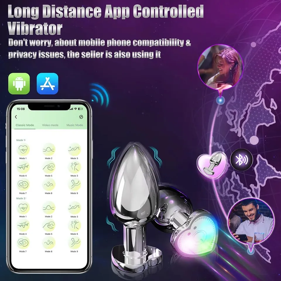 App-controlled vibrator with smartphone app interface 