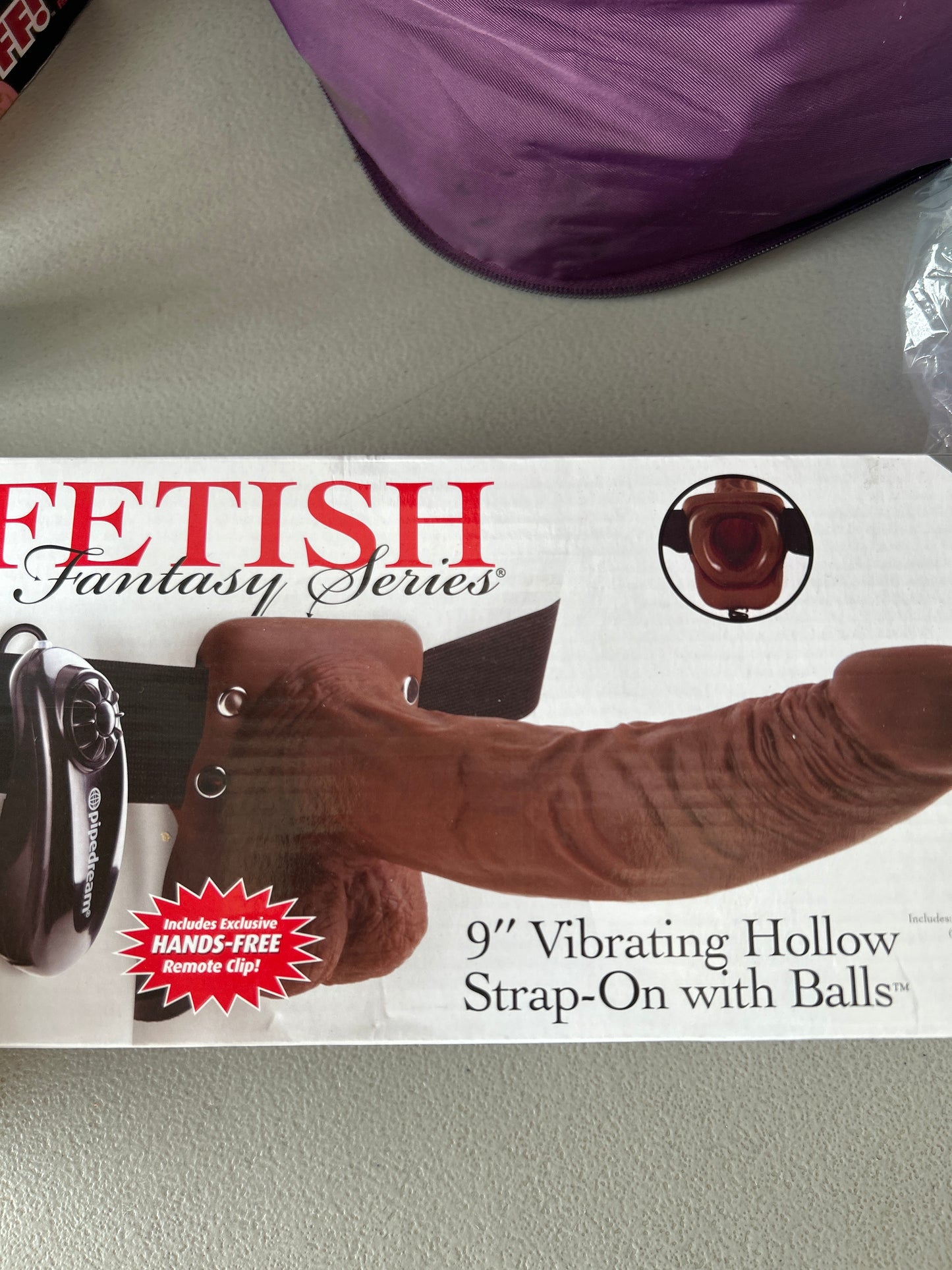Fetish Fantasy 9in Vibrating Hollow Strap w/ Balls